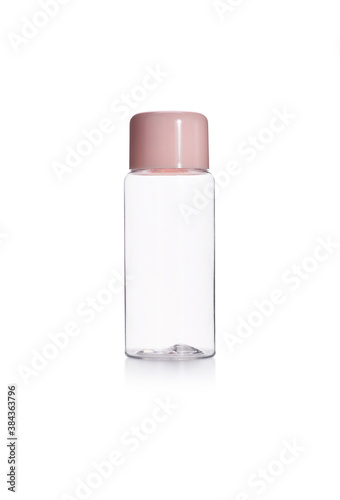 empty bottle with punk bottle cap on white background