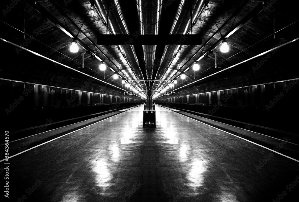 Train and subway station in Oslo Norway