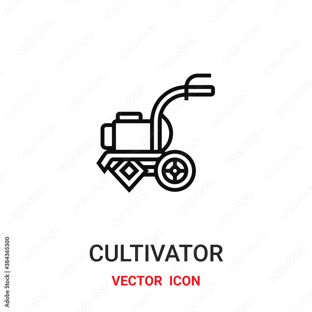 cultivator icon vector symbol. cultivator symbol icon vector for your design. Modern outline icon for your website and mobile app design.