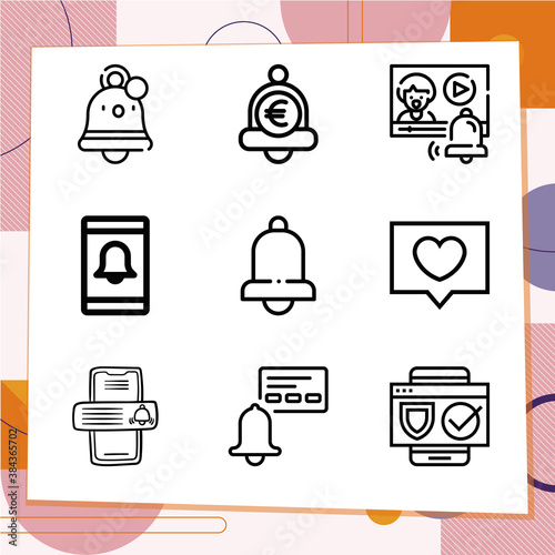 Simple set of 9 icons related to due process