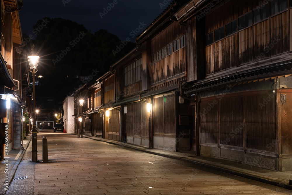street at night in Kanazawa Ishikawa street at night in Kanazawa Ishikawa