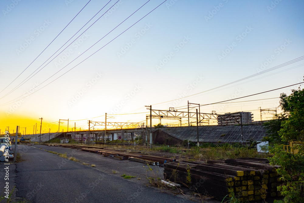 街の夕景