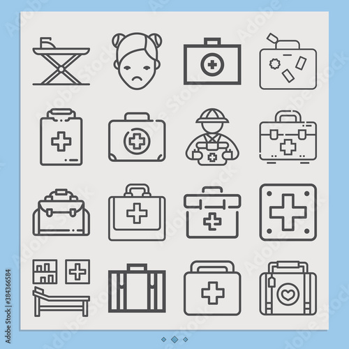 Simple set of maiden related lineal icons.