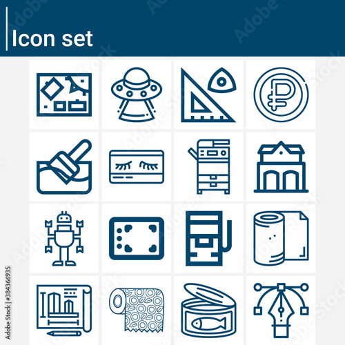 Simple set of gray related lineal icons.