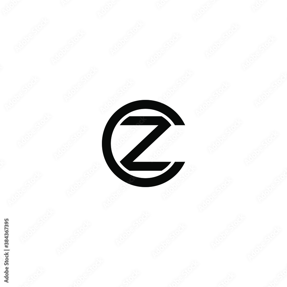 illustration vector graphic of logo letter cz - obrazy, fototapety, plakaty 