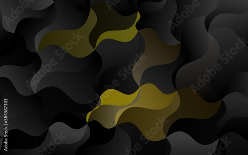 Dark Green vector template with bent ribbons.