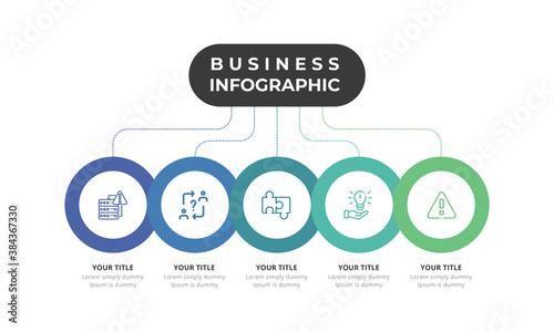 Timeline simple business infographic template 6 steps vector file