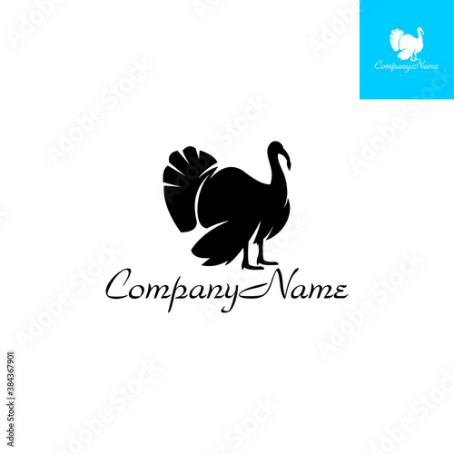 black big male turkey logo vector illustrations