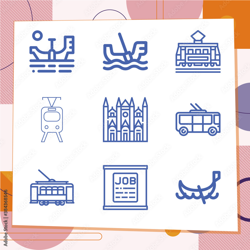 Simple set of 9 icons related to endorsed Simple set of 9 icons related to endorsed