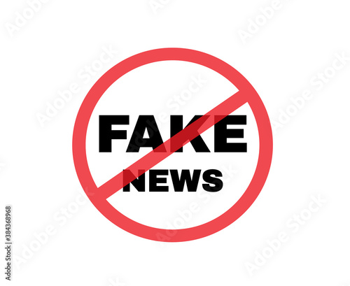 STOP FAKE NEWS sign, Sign symbol background, vector illustration. 