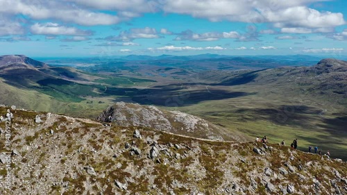 Errigal, a 751 m mountain near Gweedore in County Donegal, Ireland. With its breathtaking panoramic views, Errigal is the tallest mountain peak in County Donegal situated near Glenveagh National Park photo