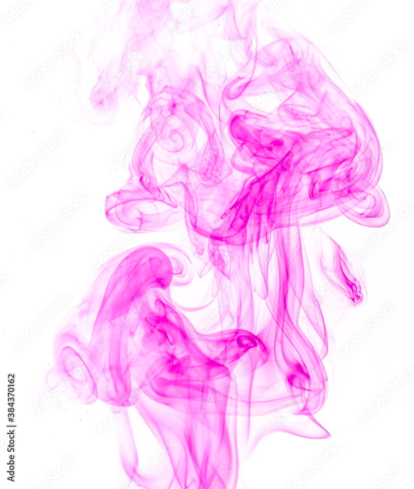 Purple smoke on white background Purple smoke on white background