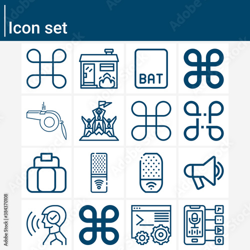 Simple set of threat related lineal icons.