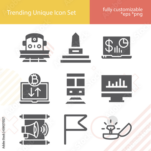 Simple set of aim related filled icons.