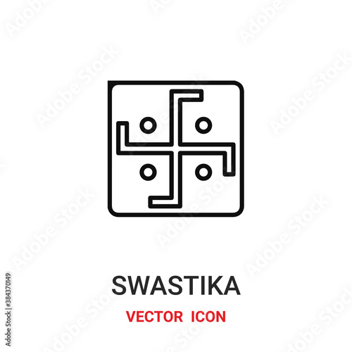 swastika icon vector symbol. swastika symbol icon vector for your design. Modern outline icon for your website and mobile app design.
