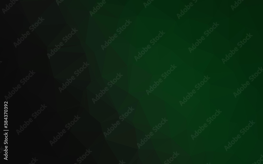 Dark Green vector polygonal template. Dark Green vector polygonal template.