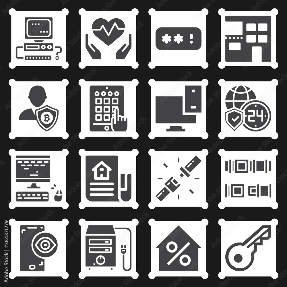 16 pack of personal filled web icons set 16 pack of personal filled web icons set