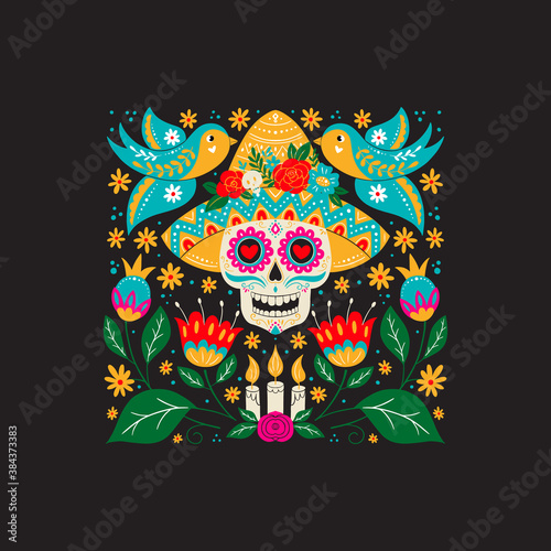 Dia de Los Muertos, Day of the Dead or Mexico Halloween