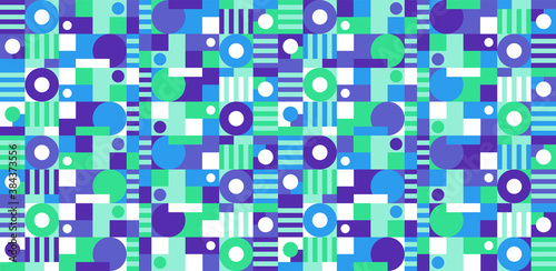 Geometric seamless pattern design in abstract style. Vector illustration.