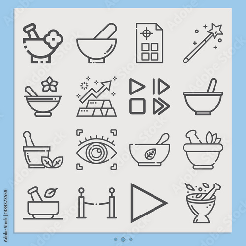 Simple set of incoming related lineal icons.