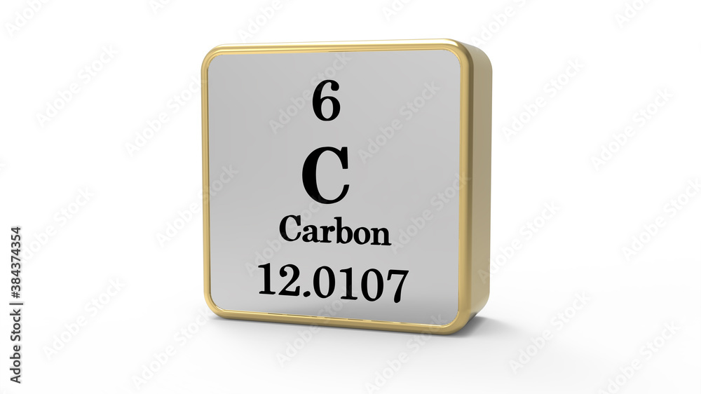 3d Carbon Element Sign. Stock image	