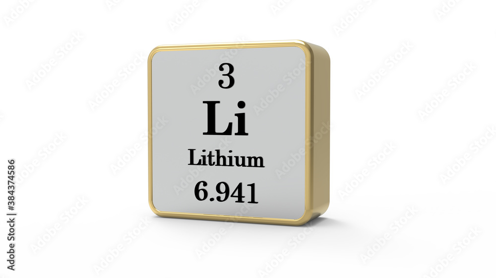 3d Lithium Element Sign. Stock image 3d Lithium Element Sign. Stock image