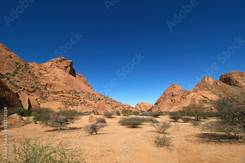 The landscape of Spitzkoppe in Namibia