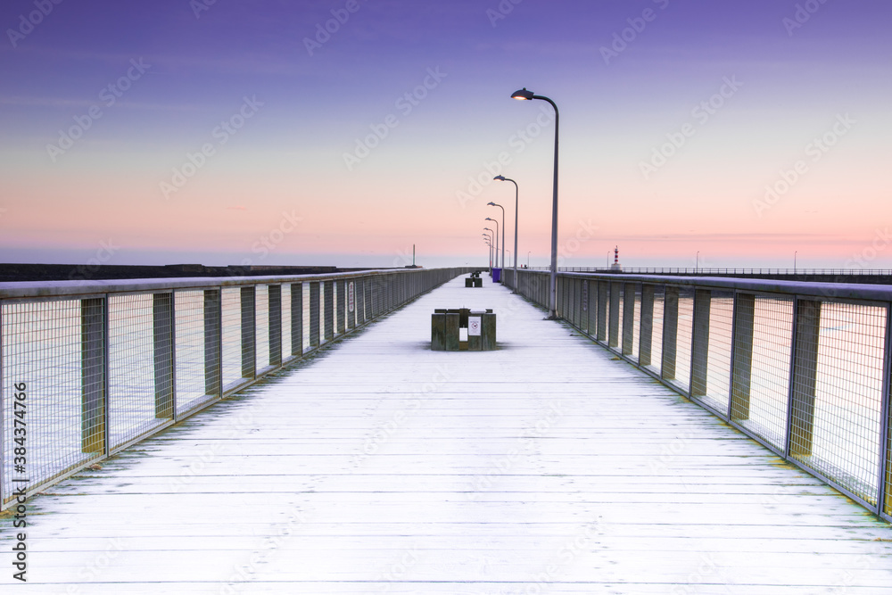 pier, sea, bridge, beach, jetty, sky, water, sunset, ocean, blue, landscape, wood, wooden, nature, coast, sunrise, boardwalk, lake, summer, footbridge, river, horizon, travel, road, architecture