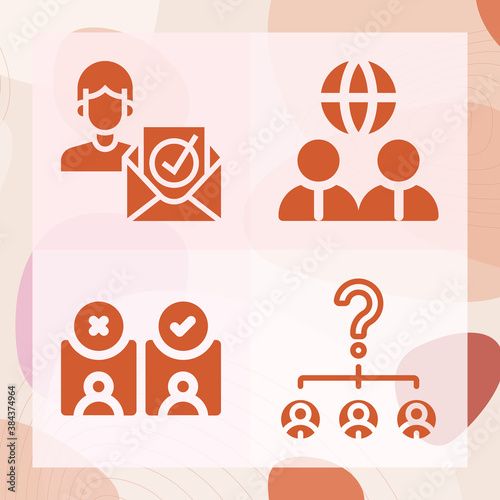 Simple set of selecting related filled icons