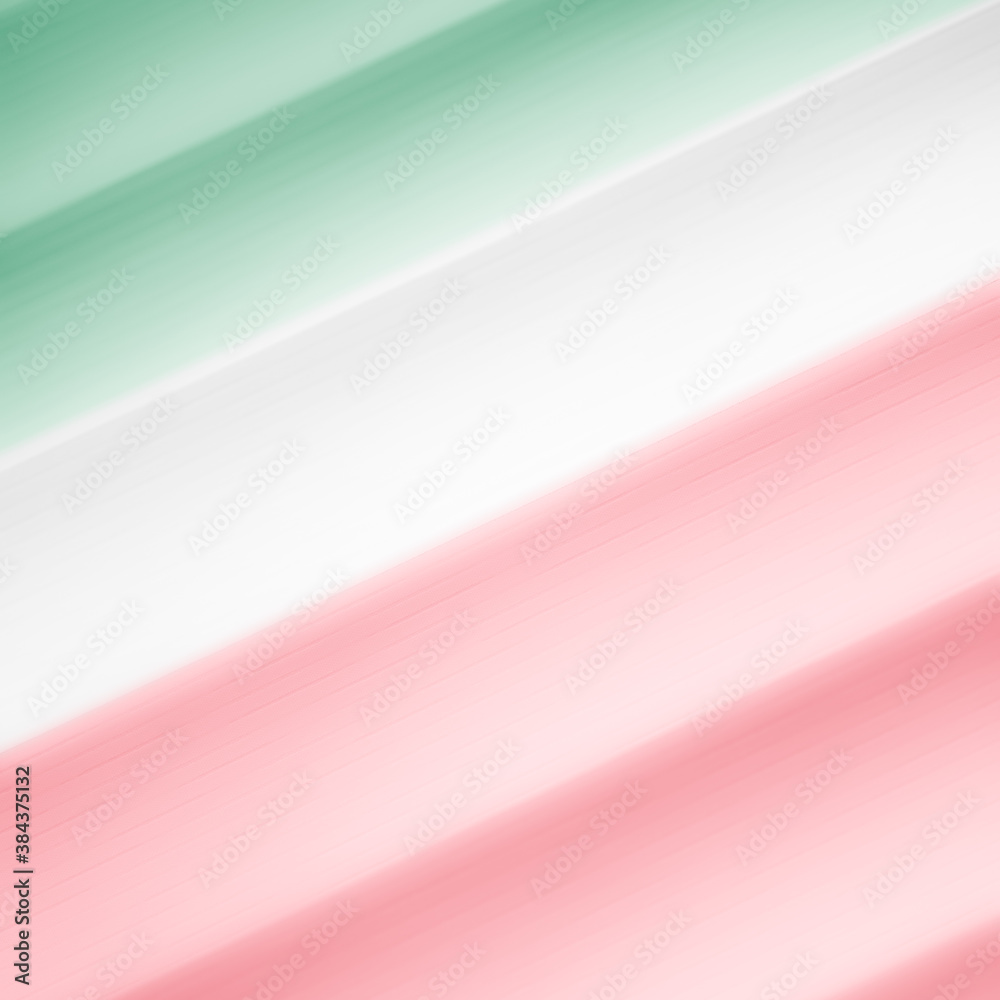 Fototapeta premium Elegant striped green, white and red background pattern fading into white space