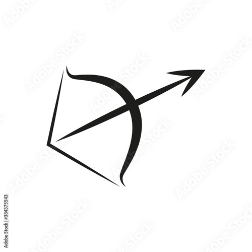 simple zodiac sign sagittarius horoscope isolated on white vector illustration EPS10