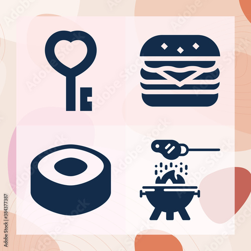 Simple set of tempo related filled icons