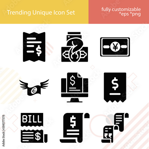 Simple set of golf cap related filled icons.