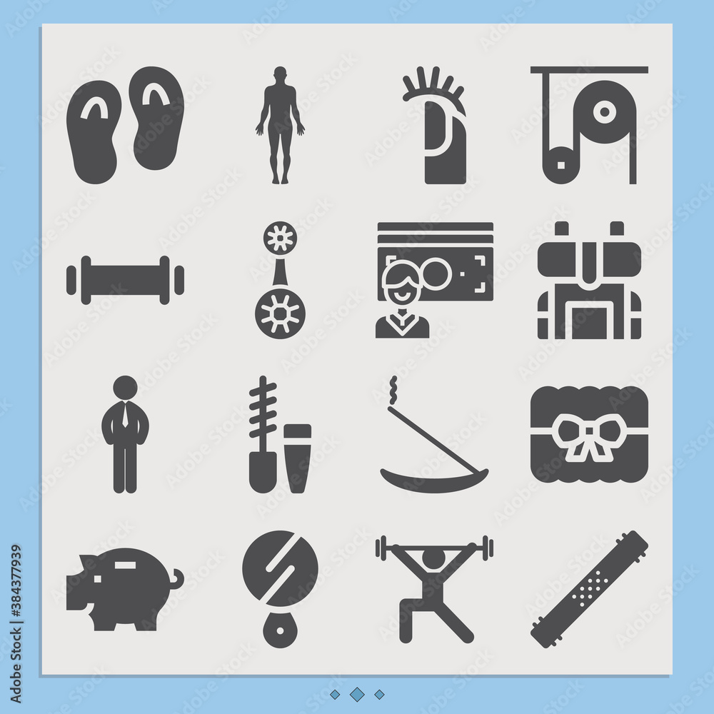 Obraz premium Simple set of importance related filled icons.