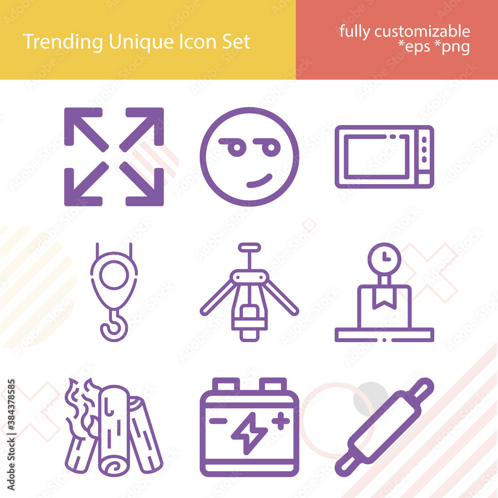 Simple set of load related lineal icons.
