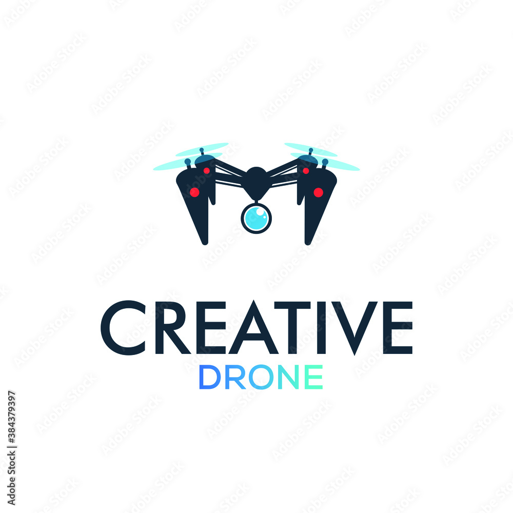 Creative robot logo, drone design concept, copter design Creative robot logo, drone design concept, copter design