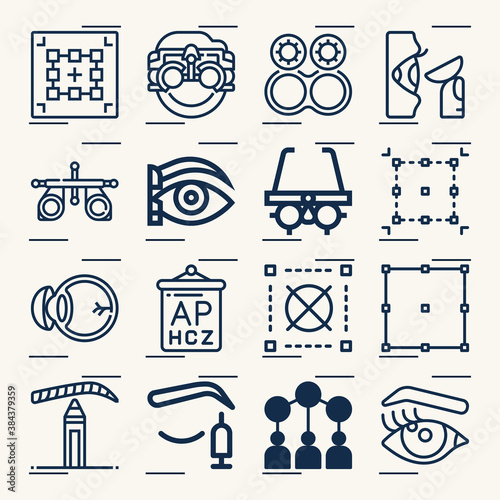 Simple set of modesty related lineal icons.