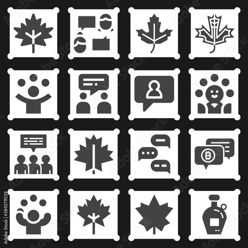16 pack of tonight  filled web icons set
