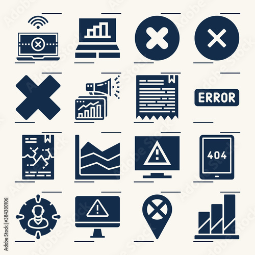Simple set of probability related filled icons.