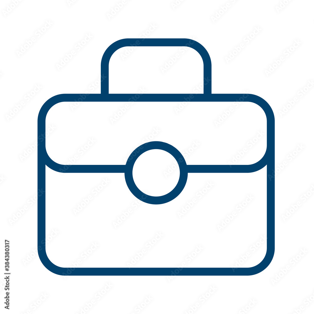 Simple Briefcase Icon Design with Dark Blue Color Style Simple Briefcase Icon Design with Dark Blue Color Style