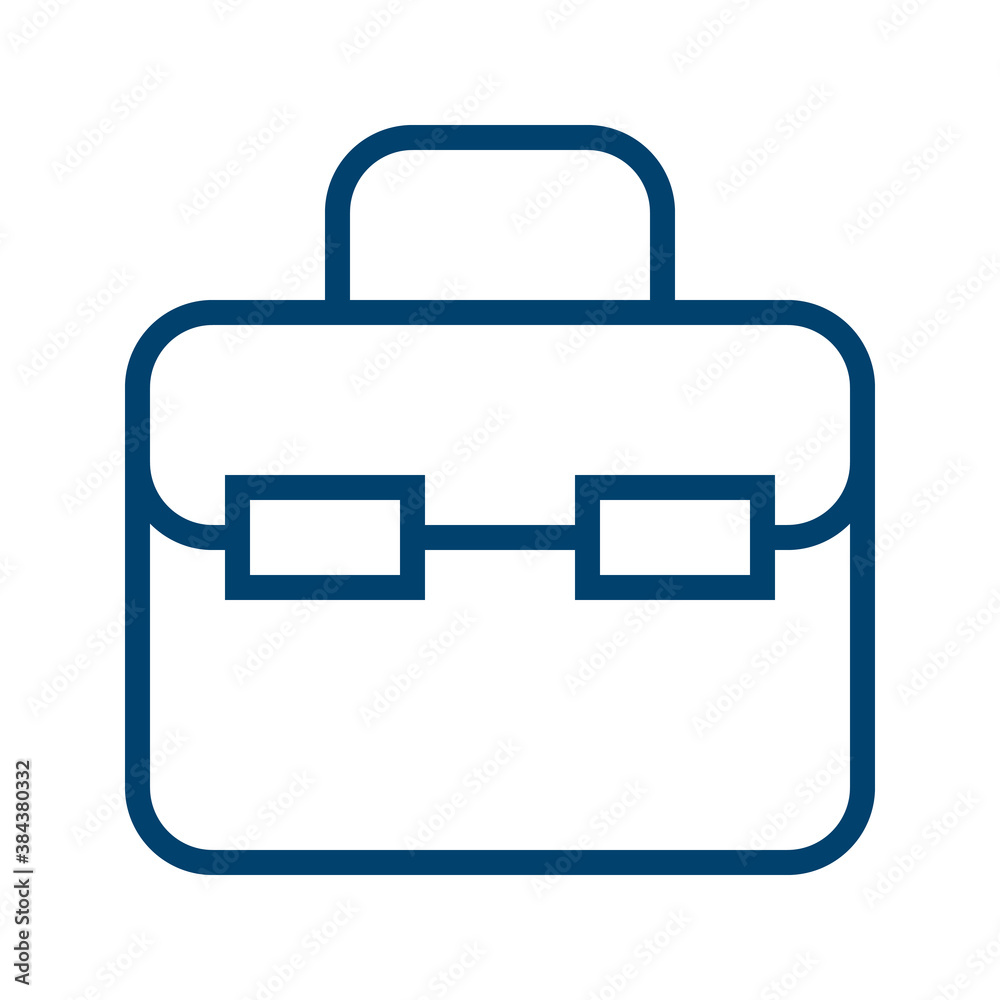 Simple Briefcase Icon Design with Dark Blue Color Style Simple Briefcase Icon Design with Dark Blue Color Style