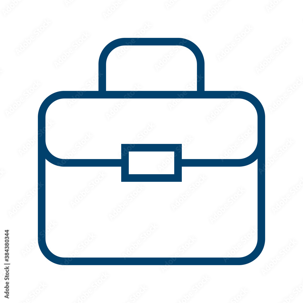 Simple Briefcase Icon Design with Dark Blue Color Style Simple Briefcase Icon Design with Dark Blue Color Style