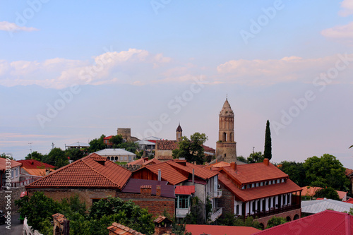 Wallpaper Mural View from the mountain to the old town. Kakheti. Georgia Torontodigital.ca