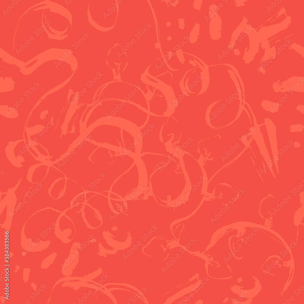 Fototapeta premium Christmas and new year seamless pattern with bright red abstract ribbons