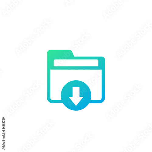 download folder icon on white