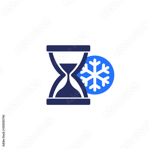 Freezing time icon, vector sign