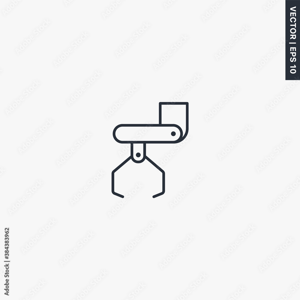 Crane mechanical, linear style sign for mobile concept and web design Crane mechanical, linear style sign for mobile concept and web design