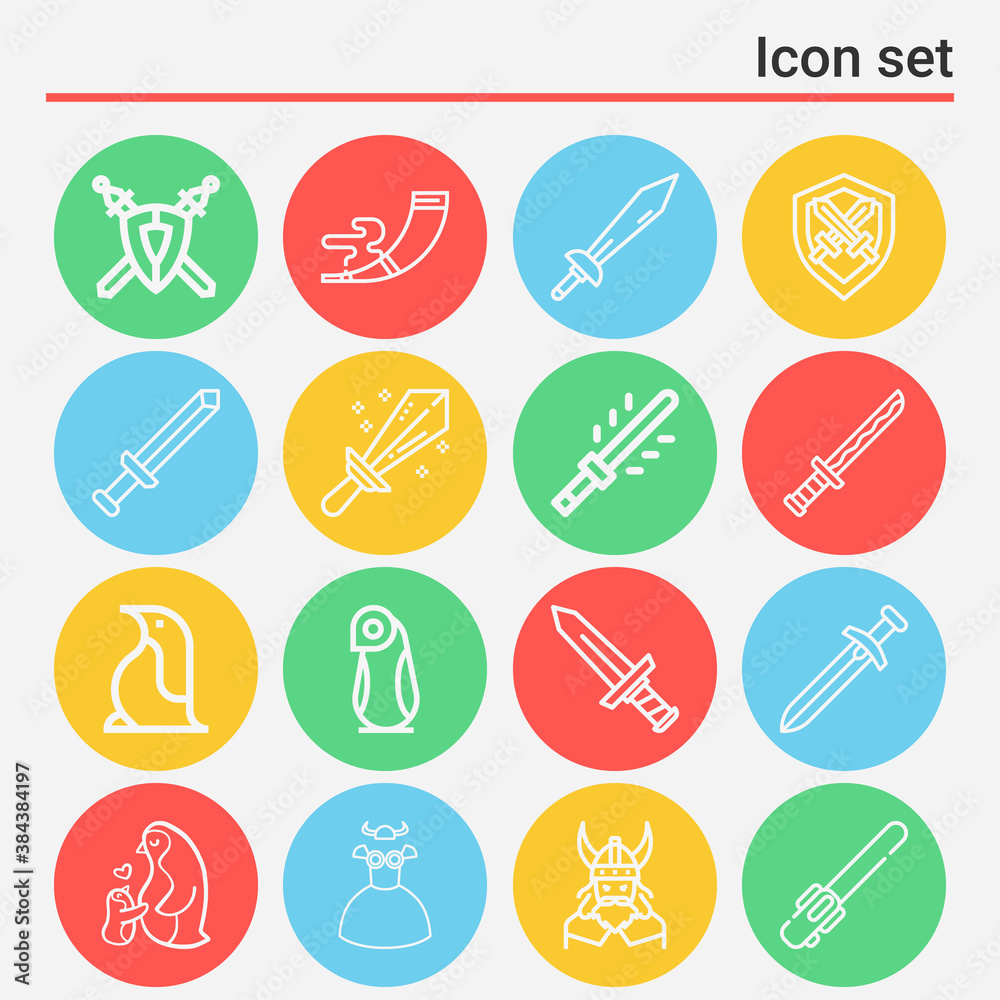 16 pack of viking lineal web icons set 16 pack of viking lineal web icons set