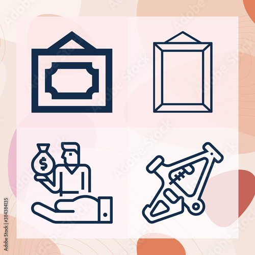 Simple set of backing related lineal icons
