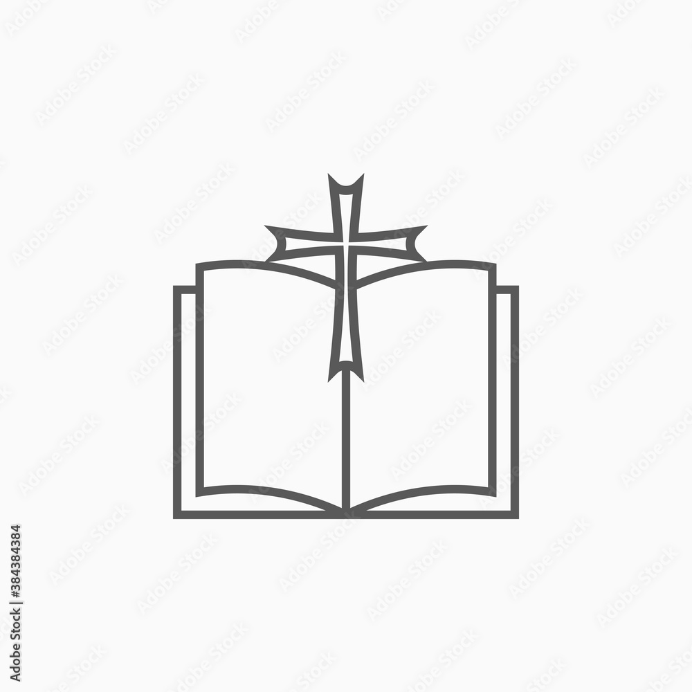 bible book icon, religion vector bible book icon, religion vector